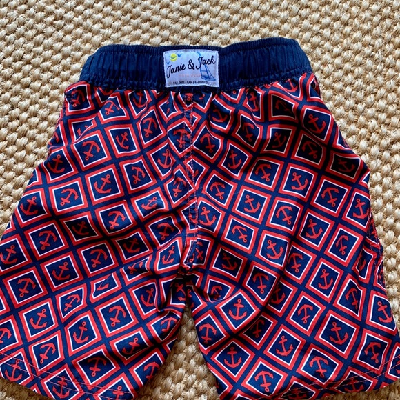 Janie and Jack Nautical Board Swim Trunks 4T - Picture 3 of 3